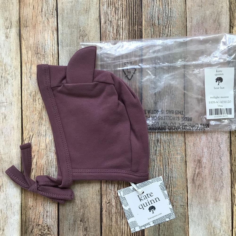 NWT Kate Quinn Twilight Mauve Bear Hat